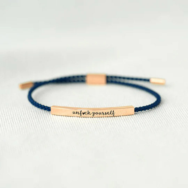 Handcrafted Woven Inspirational Tube Bracelet