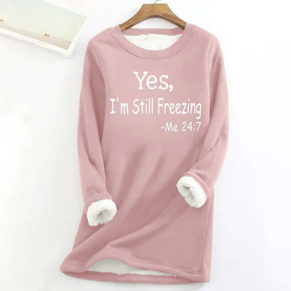 Women's Sweatshirt Pullover Fleece Teddy Fuzzy Letter Casual Round Neck Long Sleeve Top