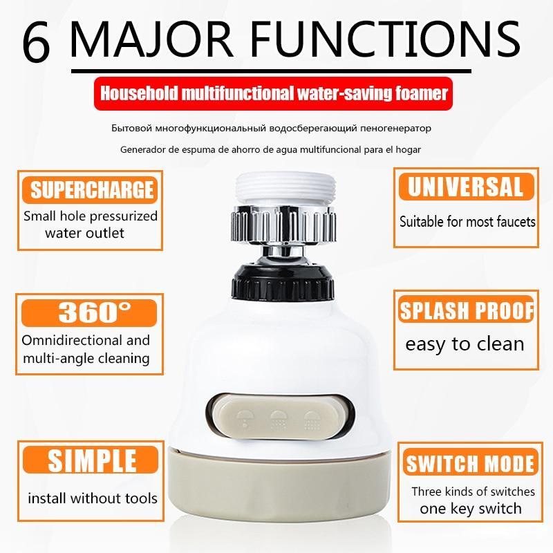 SUPER WATER SAVING 360° ROTATE KITCHEN TAP