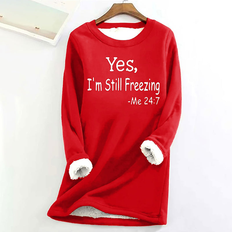 Women's Sweatshirt Pullover Fleece Teddy Fuzzy Letter Casual Round Neck Long Sleeve Top