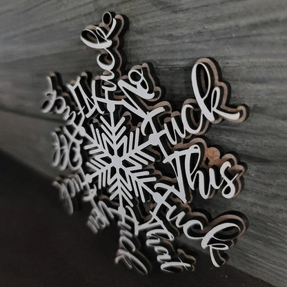 Funny Snowflake Christmas Ornament