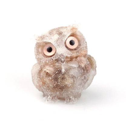 Handmade Natural Crystal Gemstone Owl