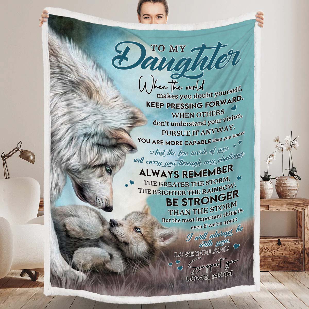 To My Daughter - From  Mom - A246 - Premium Blanket