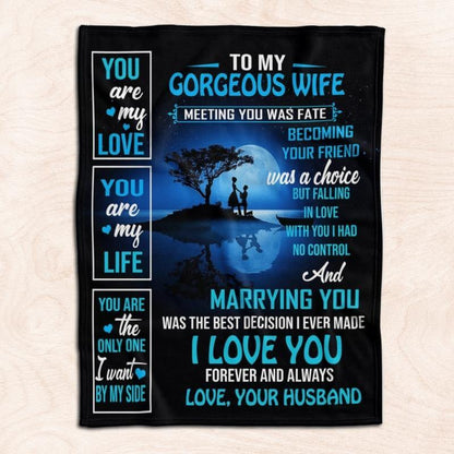 To My Wife - From Husband - A332 - Premium Blanket