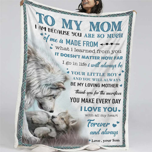 To My Mom - From Son  - A372 - Premium Blanket