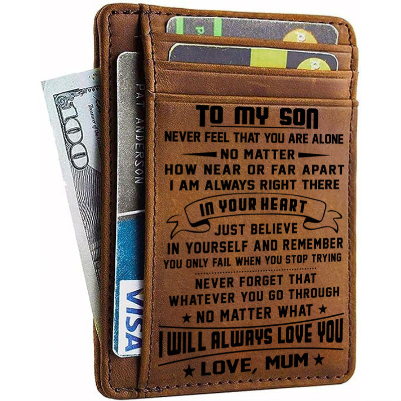 Mum To Son - No Matter What I Will Always Love You - Card Wallet