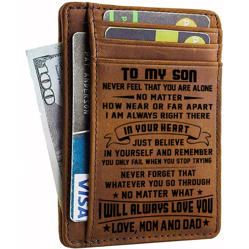 Mom&Dad To Son - No Matter What I Will Always Love You - Card Wallet