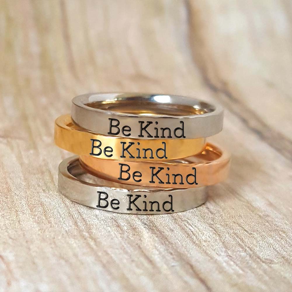 Be Kind...Of A Bi♥ch Mantra Ring