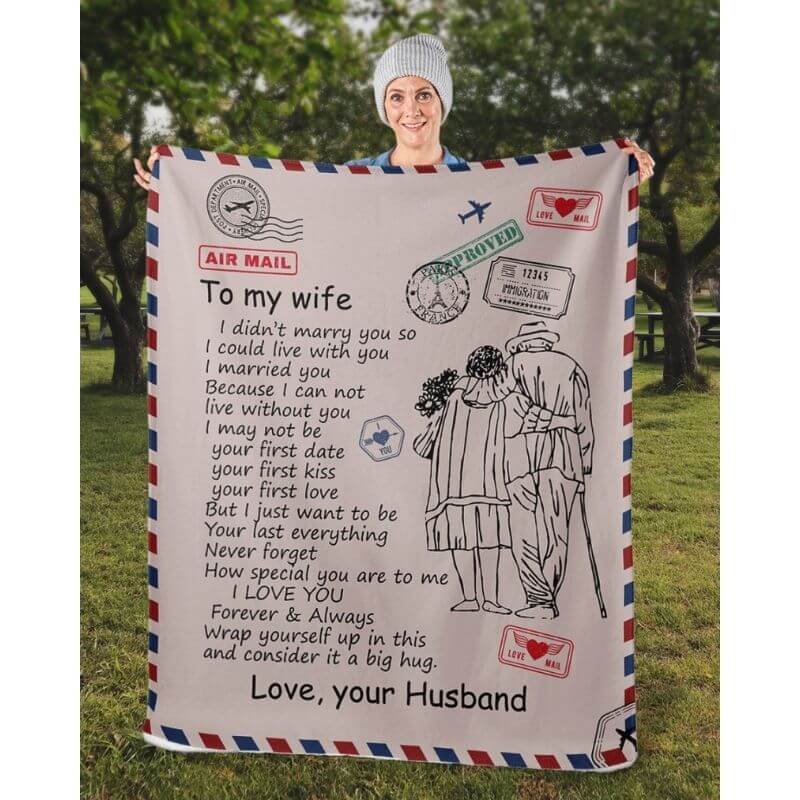 To My Wife - From Husband - A326 - Premium Blanket