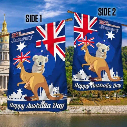 Happy Australia Day 26th January Flag