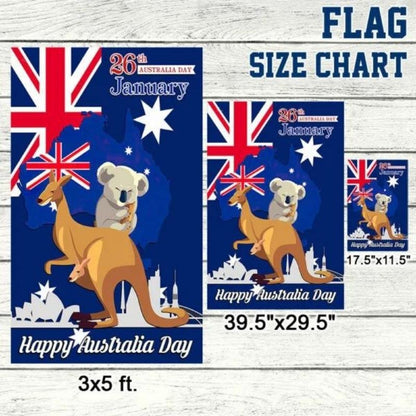 Happy Australia Day 26th January Flag