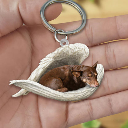 Sleeping Angel Acrylic Keychain Australian Kelpie SA084