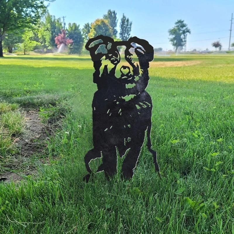 Australian Shepherd Metal Silhouette