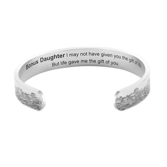 To My Bonus Daughter - "Life Gave Me the Gift of You" Bracelet