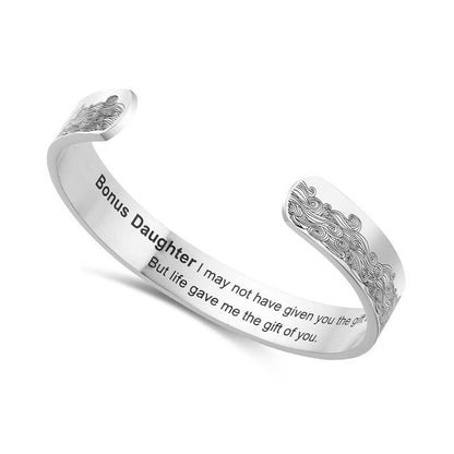 To My Bonus Daughter - "Life Gave Me the Gift of You" Bracelet