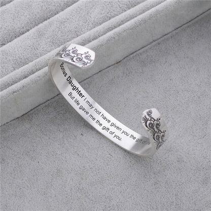 To My Bonus Daughter - "Life Gave Me the Gift of You" Bracelet