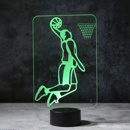 Basketball Player 3D Illusion Lamp