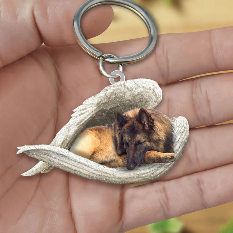 Sleeping Angel Acrylic Keychain Belgian Shepherd SA091