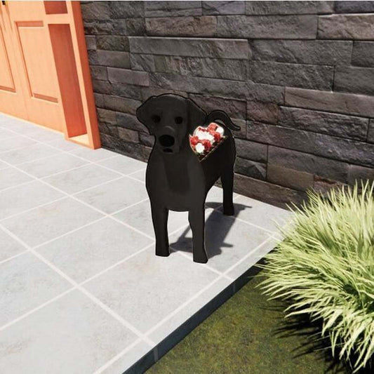 Black Labrador Planter