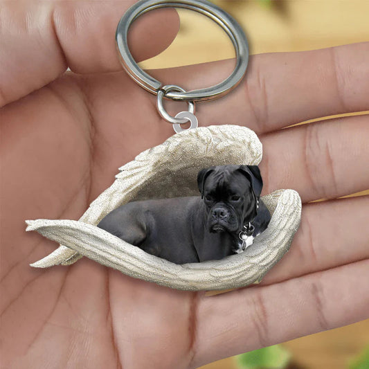 Sleeping Angel Acrylic Keychain Black Boxer SA103