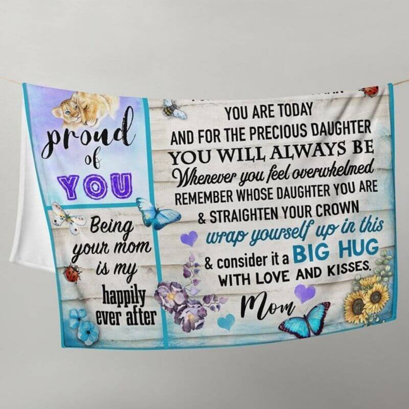 To My Daughter - From Mom - F015 - Fleece Blanket