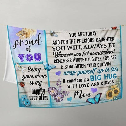 To My Daughter - From Mom - F015 - Fleece Blanket