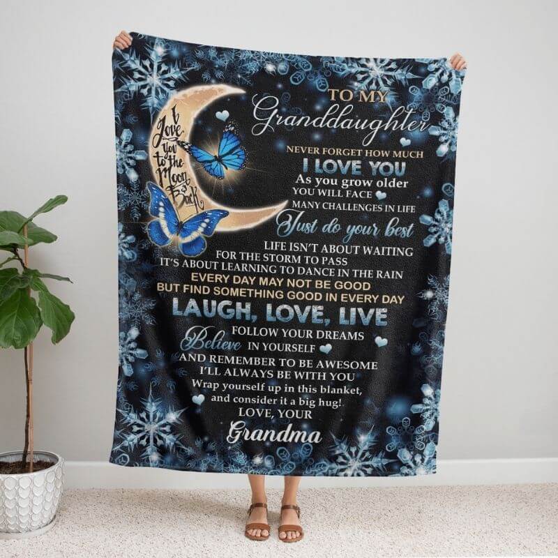 To My Granddaughter - From Grandma - F018 - Fleece Blanket