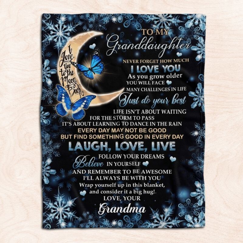 To My Granddaughter - From Grandma - F018 - Fleece Blanket