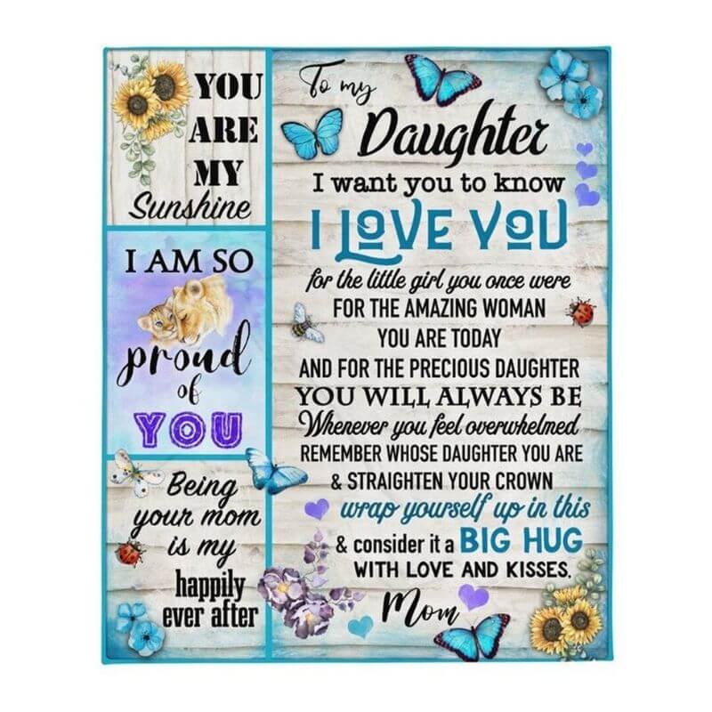 To My Daughter - From Mom - F015 - Fleece Blanket