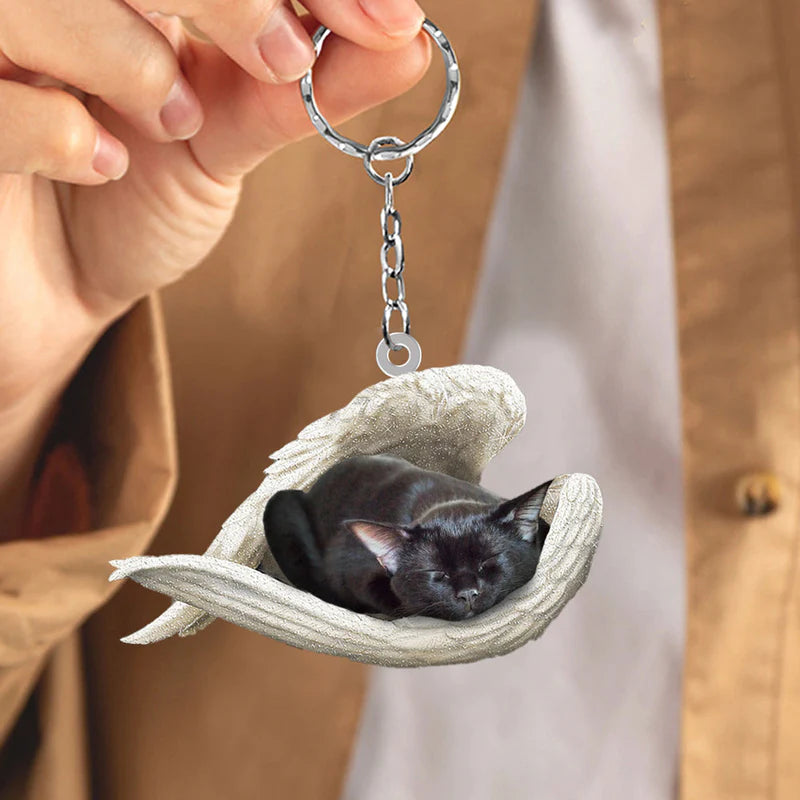 Sleeping Angel Acrylic Keychain Bombay Cat SA121