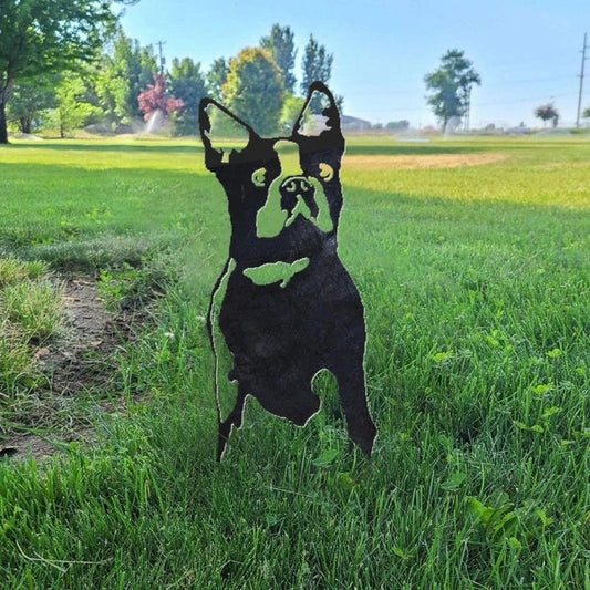 Boston Terrier Metal Silhouette