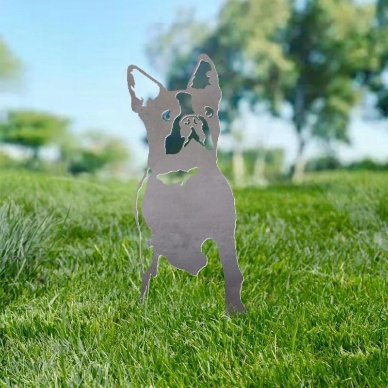 Boston Terrier Metal Silhouette