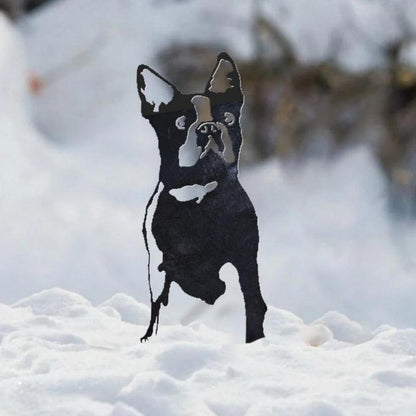 Boston Terrier Metal Silhouette