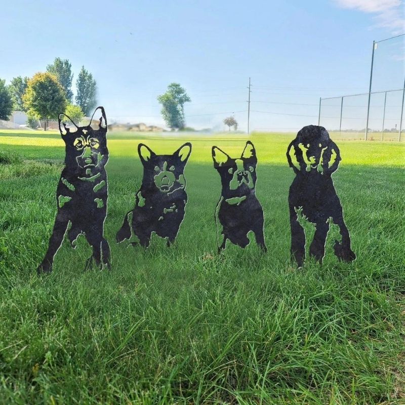 Boston Terrier Metal Silhouette