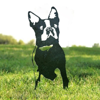 Boston Terrier Metal Silhouette