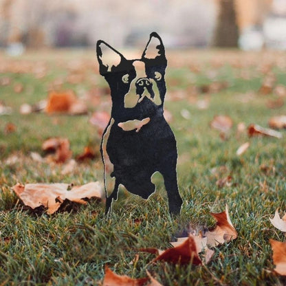 Boston Terrier Metal Silhouette