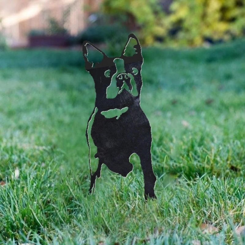 Boston Terrier Metal Silhouette