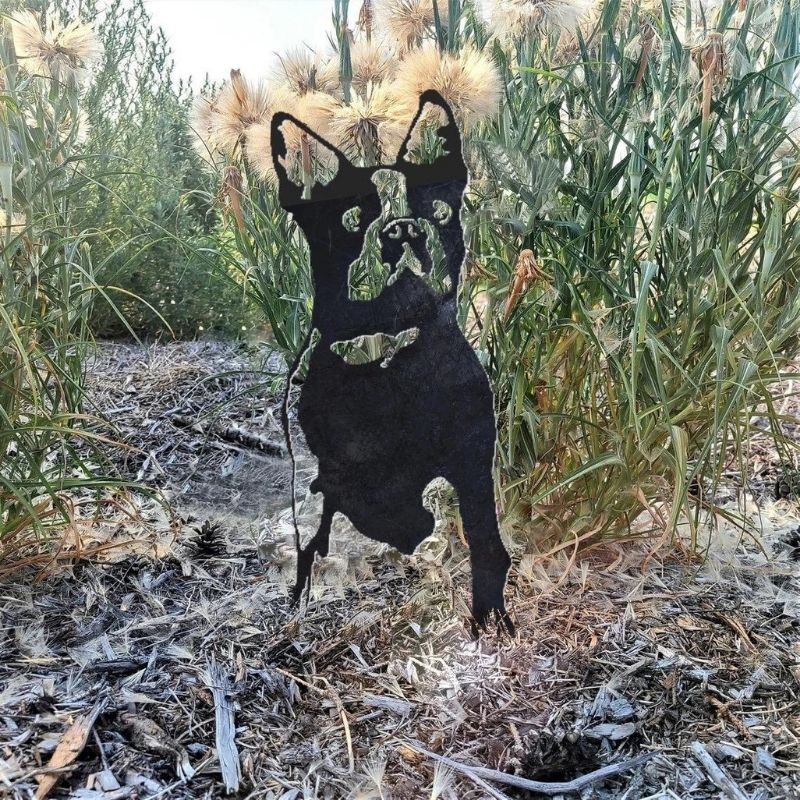 Boston Terrier Metal Silhouette