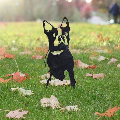 Boston Terrier Metal Silhouette