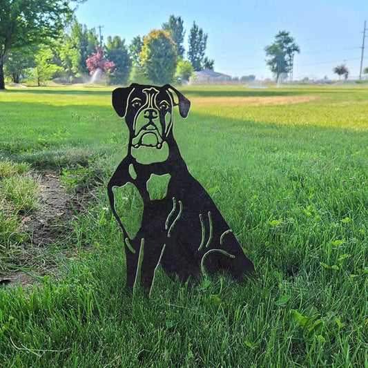 Boxer Metal Silhouette