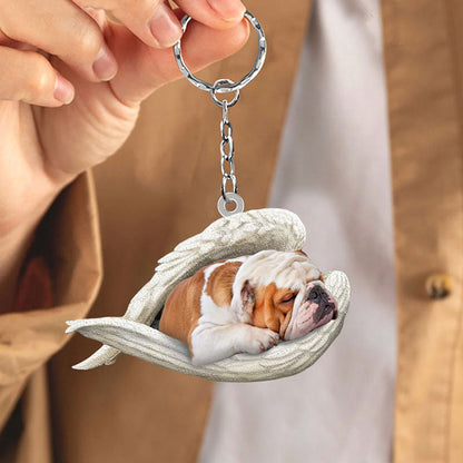 Sleeping Angel Acrylic Keychain Bulldog SA015