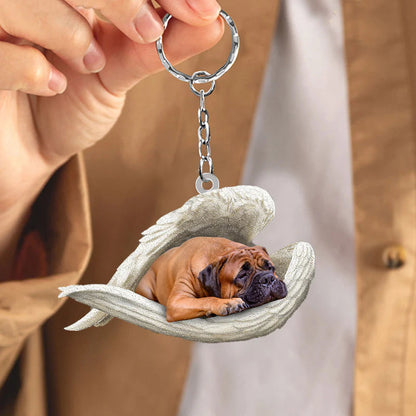 Sleeping Angel Acrylic Keychain Bull Mastiff SA060