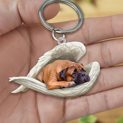 Sleeping Angel Acrylic Keychain Bull Mastiff SA060