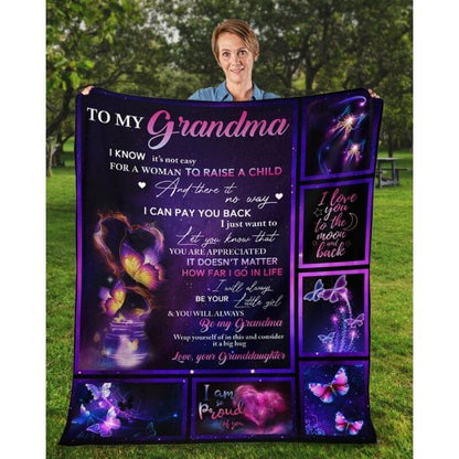 To My Grandma - From Granddaughter - A315 - Premium Blanket