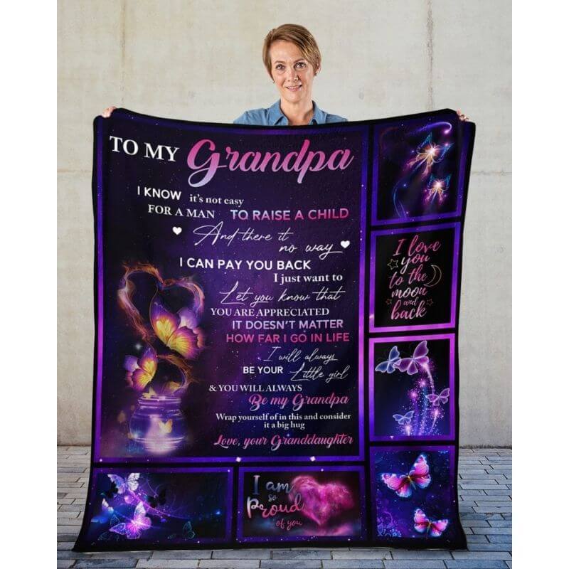 To My Grandpa - From Granddaughter - A315 - Premium Blanket