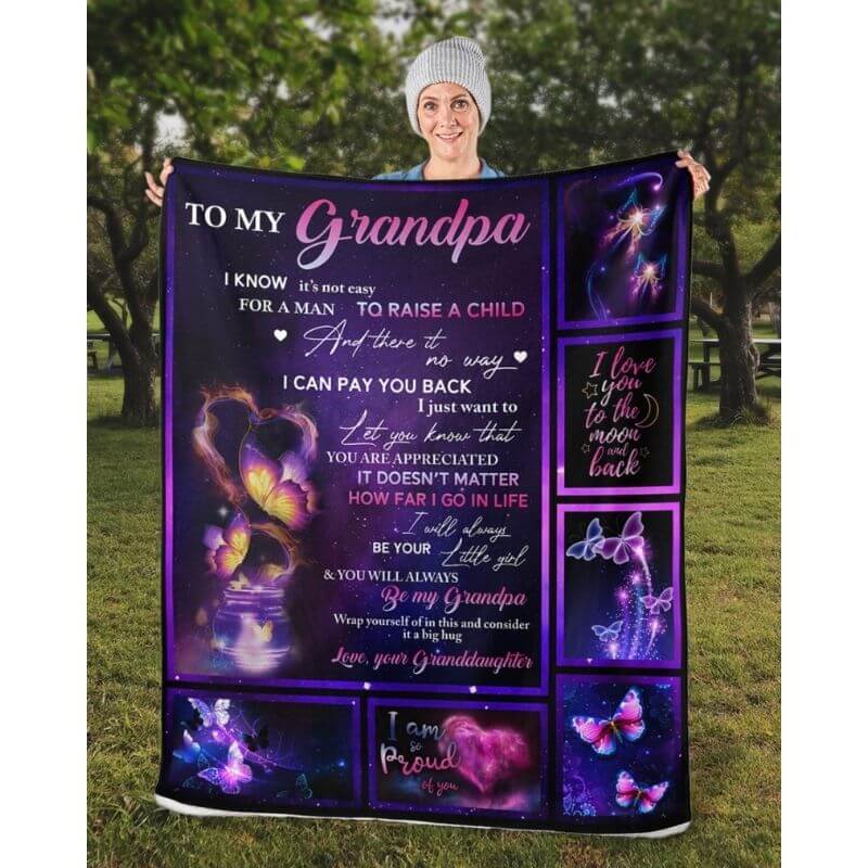 To My Grandpa - From Granddaughter - A315 - Premium Blanket