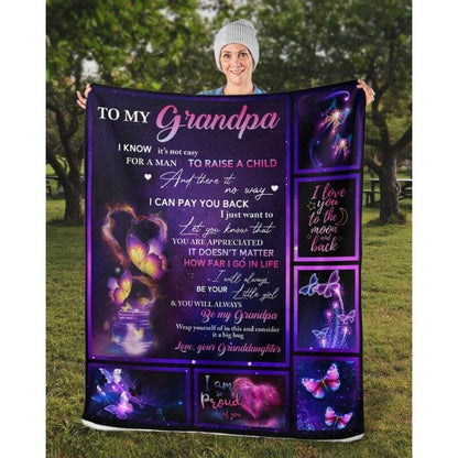 To My Grandpa - From Granddaughter - A315 - Premium Blanket