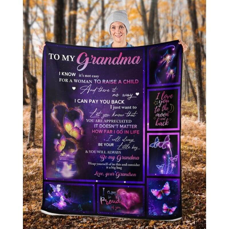 To My Grandma - From Grandson - A315 - Premium Blanket