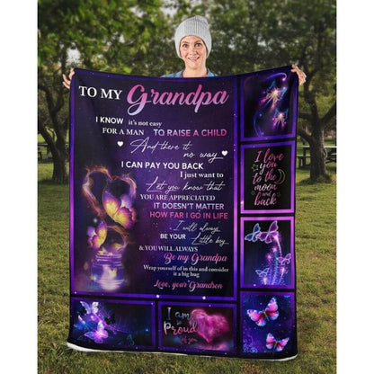 To My Grandpa - From Grandson - A315 - Premium Blanket