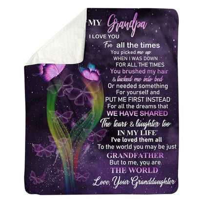 To My Grandpa - From Granddaughter - A319 - Premium Blanket